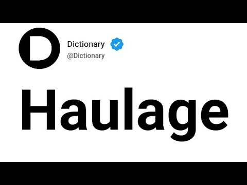 Haulage Meaning In English - YouTube