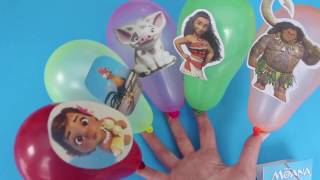 Moana Balloons Finger Family Song Nursery Rhymes For Kids And Babies