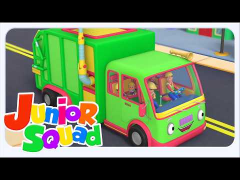 Junior Squad – Axlat ustidagi g'ildiraklar Yuk mashinasi | Bolalar Qo'shig'i Bilan Qo'shiq Ayting