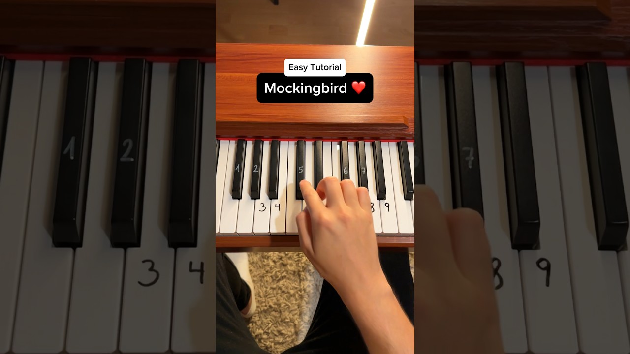 Mockingbird 🎹❤️ (Easy Piano Tutorial) 