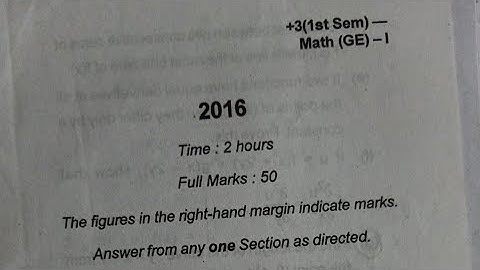 +3 First Semester Math Generic (GE)-1 Exam Question paper Odisha CBCS. 2016