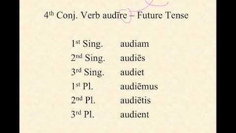 4th Conjugation Verbs