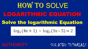 Solve the logarithmic equation log(4x +1) base 3 - log(3x - 5) base 3 = 2
