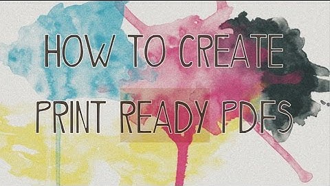 Indesign Tutorial - How to Create Print Ready PDFs