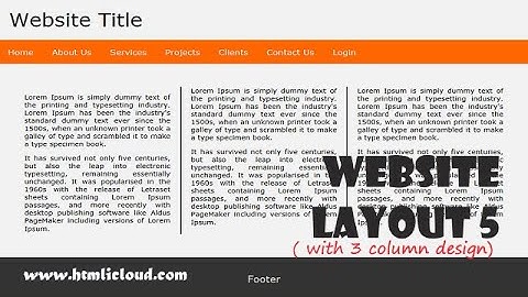 JOBKEY | How to make a website layout (3-column Design).