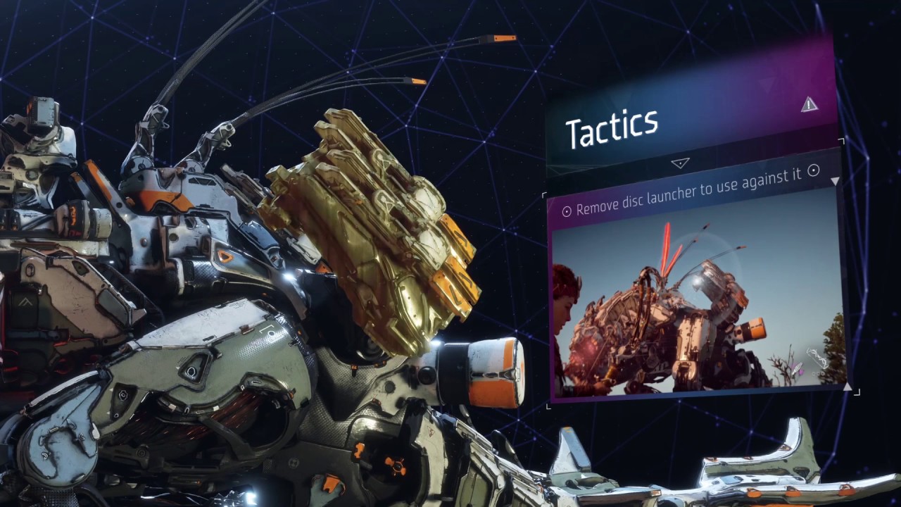 Thunderjaw tactics: remove disc launcher to use against it.