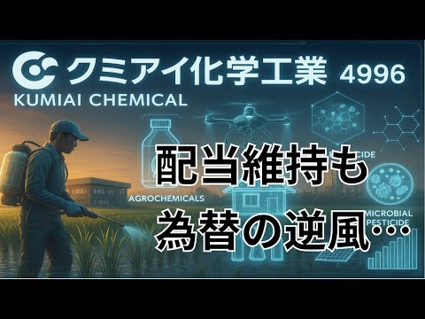 クミアイ化学工業【4996】為替に苦戦も本業は好調！配当維持で株主還元に注目。2025年10月期第2四半期の決算。