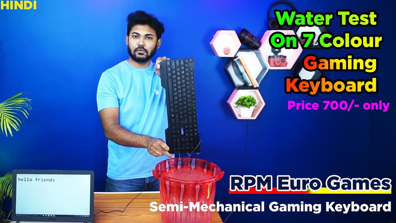 Water Test on Keyboard RPM Euro Games RGB Gaming Keyboard Unboxing