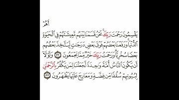 سورة الزخرف 8 القسم الثامن تكرار كيفي من .. أهم يقسمون رحمة ربك .. إلى .. عليها يظهرون