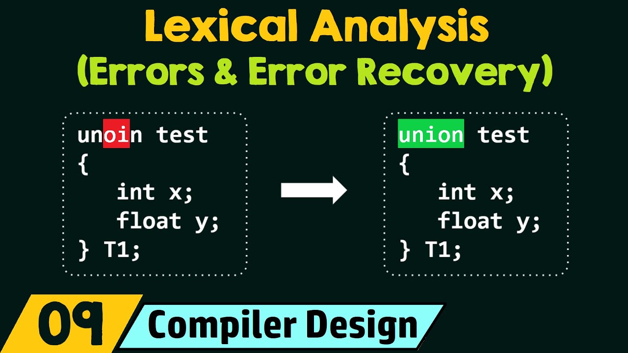 Errors and Error Recovery in Lexical Analysis