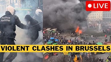 🚨 LIVE: Political Civil War ERUPTS In Brussels - EU Offices ATTACKED By Farmers