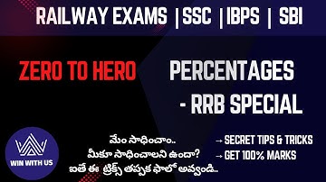 Percentages new 35 models for RRB Group D| Full concept and PYQs | Aptitude by Win with us