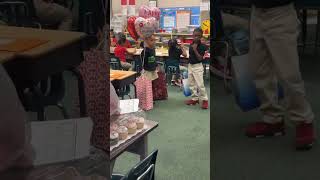 Kindergartners are exchanging Valentine's Day gifts!