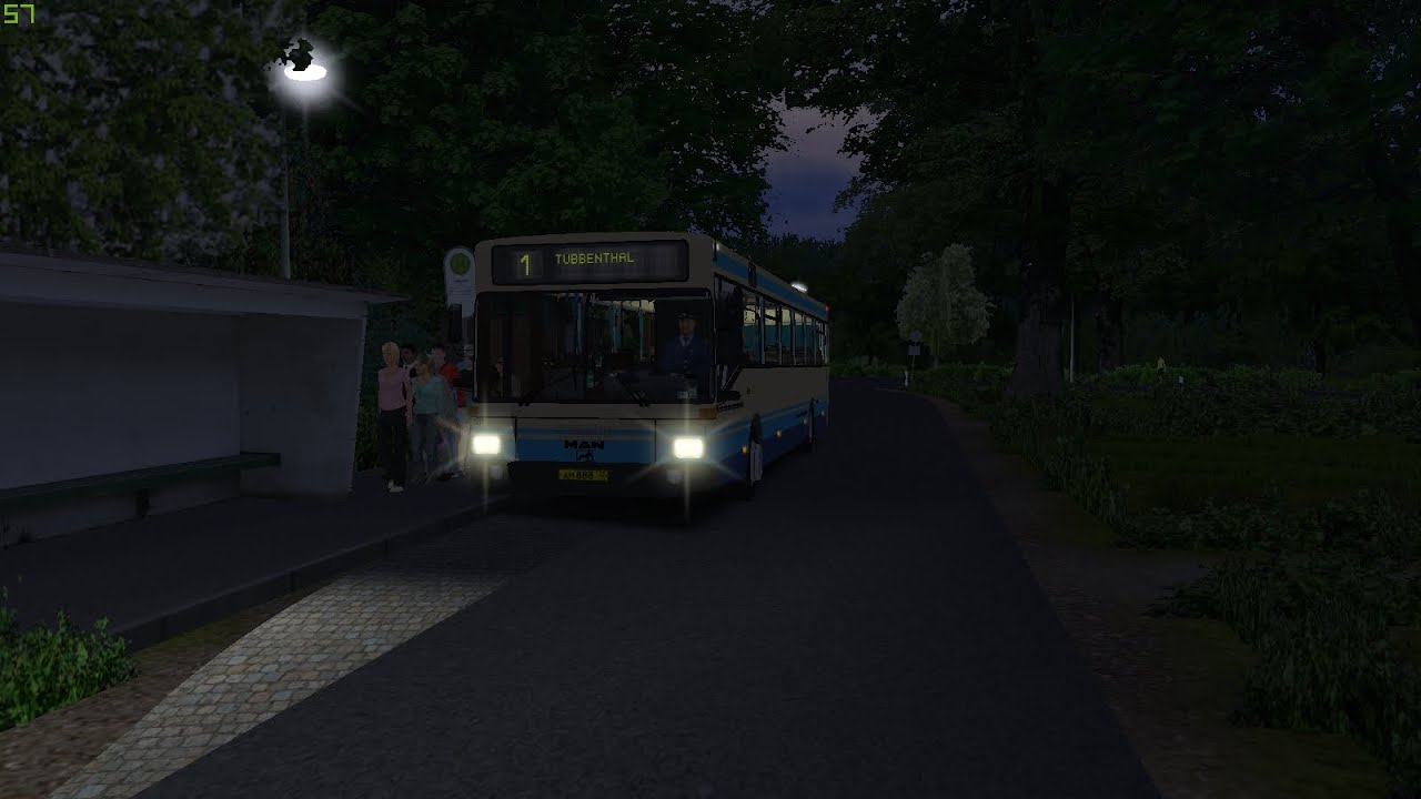 OMSI + Bus Betrieb Simulator ,Karte Ahlheim Laurenzbach updated 2020, Linie Nr NE1    Bus MAN SL 202