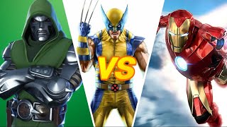 فورت نايت اقوى تحدي بين ولفرين دكتور دوم ايرن مان challenge fortnite vs Logan Doctor Doom Iron Man