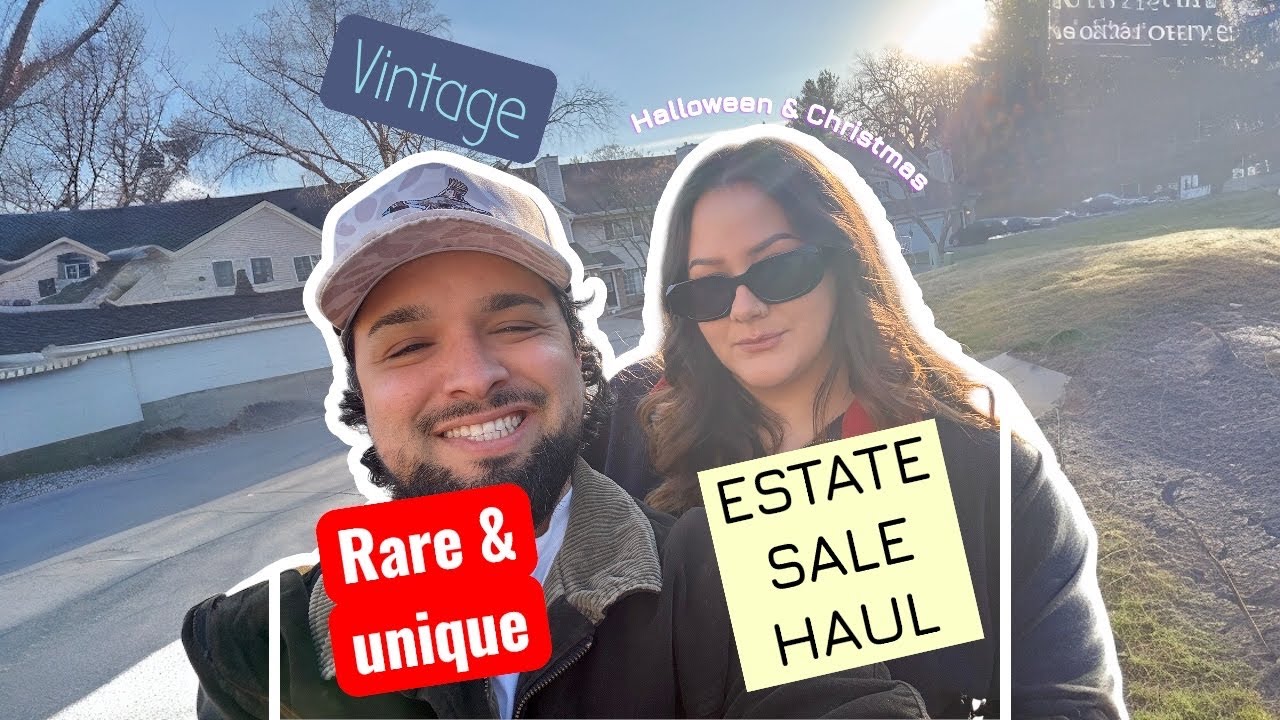 Estate Sale Haul with Vintage Halloween, Christmas and Clothing!!!