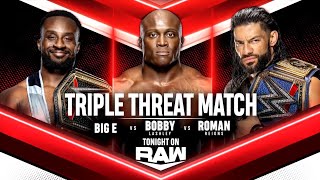 Bobby Lashley Vs Big E Vs Roman Reigns Triple Threat - Full Match Part 22