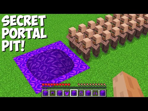 Where does LEAD A PORTAL PIT THIS VILLAGERS in Minecraft ? STRANGEST PASSAGE !