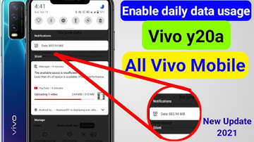 Vivo y20a enable daily data usage l vivo y20a enable data usage on notification bar l new update