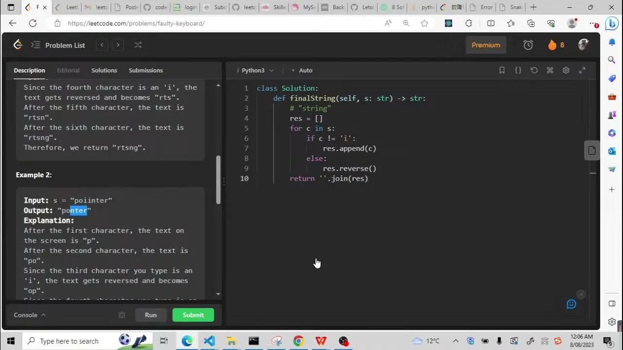 Leetcode 2810. Faulty Keyboard - YouTube