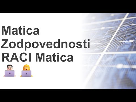Online Kurz Digitálny Marketing - Čo je to RACI Matica (Responsibility Assignment Matrix) 🔩 💻