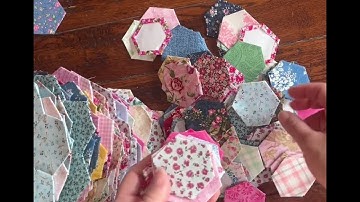 English Paper Piecing - Flower Hexagon - My Healing Quilt - Part 1