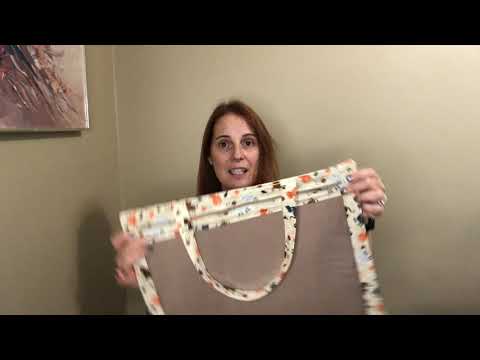 Flosstube How to make a Cross Stitch Project Bag with a vinyl front ,  handle and interior pocket 