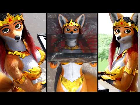 Everchanging Pianist Positions 🦊🎹 (Turkish March) (3D animation)