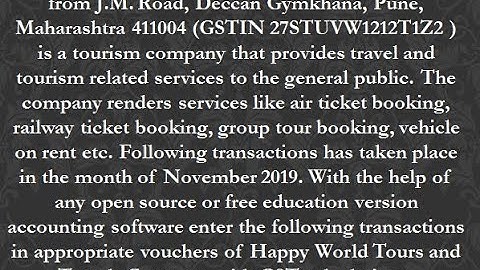 SOP 4. HSC INFORMATION TECHNOLOGY COMPUTERISED ACCOUNT WITH GST