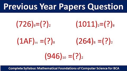 BBA Computer Fundamentals Sem 1 Question paper Dec 2022 MDU | Q 4 | 5 Number System questions | BCA