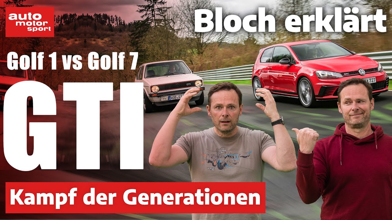 Kampf der Generationen VW Golf I GTI vs Golf VII GTI TCR Bloch