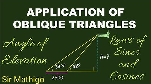 Application of Oblique Triangles