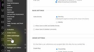 Blogs and Blog Entries in Blackboard
