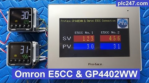 Proface HMI "Modbus RTU" Omron E5CC Tutorial