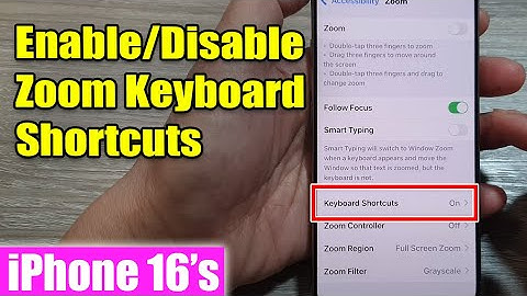 iPhone 16/16 Pro Max: How to Enable/Disable Zoom Keyboard Shortcuts