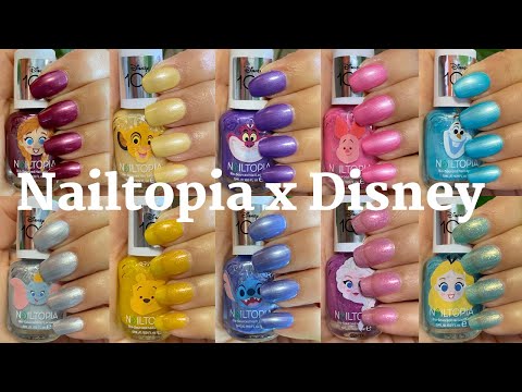 Nailtopia x Disney | Swatches Y Mas | Esmaltes Nailtopia Colección Disney #esmaltes #uñasnaturales