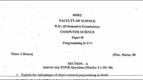 programming in c++//2nd sem// 2023// Kakatiya University question paper.