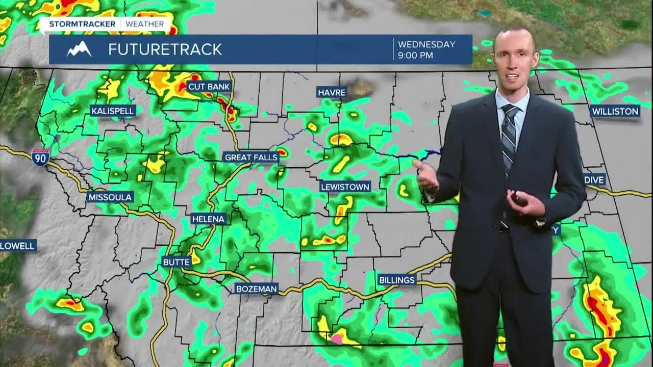 Cooler with some scattered showers/storms on Wednesday - YouTube
