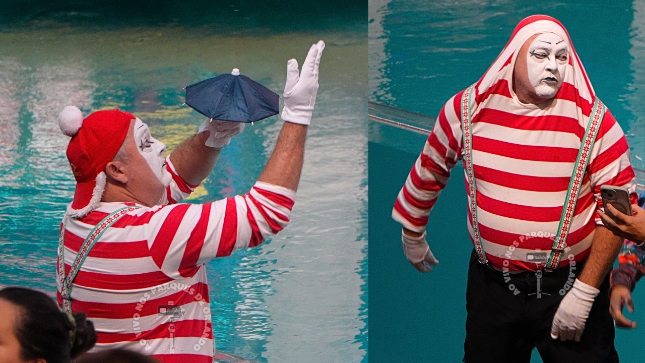 Tom o mímico em um show para você dar muitas gargalhadas 😂🤣 #tomthemime #seaworldorlando