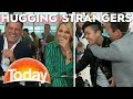 Steve jacobs hugs strangers at the airport  today show australia