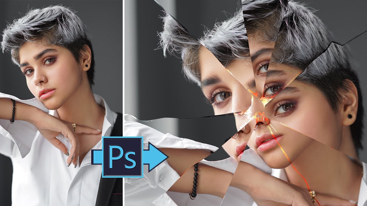 Broken Glass Photo Effect in Photoshop cc 2023 | Adobe Photoshop Tutorial for Beginner