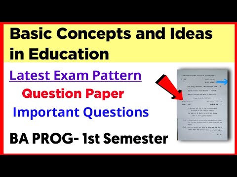 शिक्षा प्रश्न पत्र बीए पीओआरजी प्रथम सेमेस्टर डीयू एसओएल में बुनियादी अवधारणाएं और विचार | शिक्षा परीक्षा