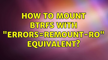 Ubuntu: How to mount Btrfs with "errors=remount-ro" equivalent?