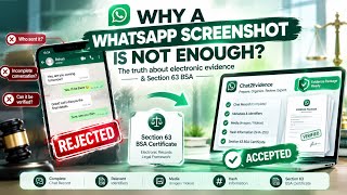 Information Court Will Reject WhatsApp Screenshots! ❌ How to Submit WhatsApp Chat as Evidence (Section 63 BSA) Update