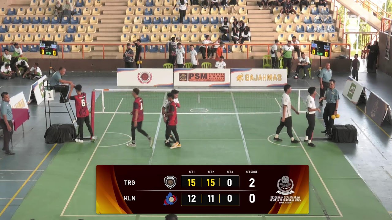 Live - Hari Kedua - Kejohanan Sepaktakraw Remaja Kebangsaan 2025 - Bawah 20 Tahun - Lelaki