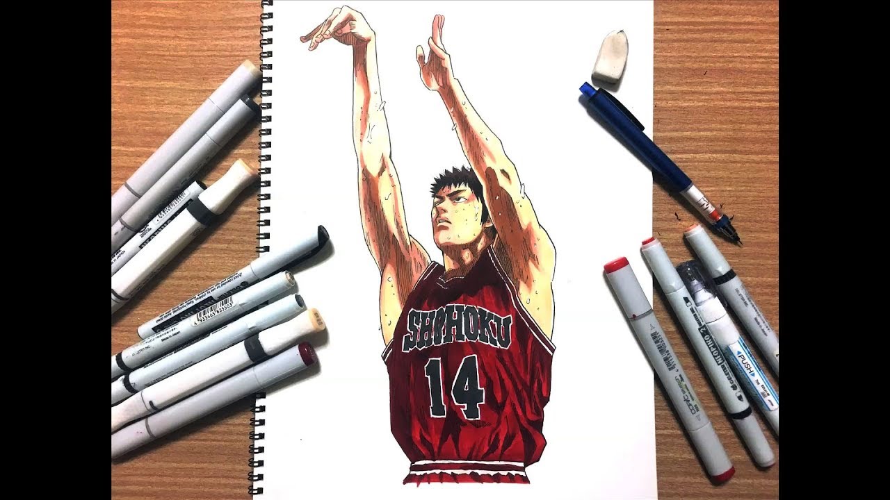 イラストメイキング スラムダンク 三井寿 Drawing Mitsui From Slam Dunk Youtube