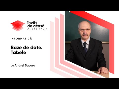 Informatica; cl. XII, ""Baze de date. Tabele"