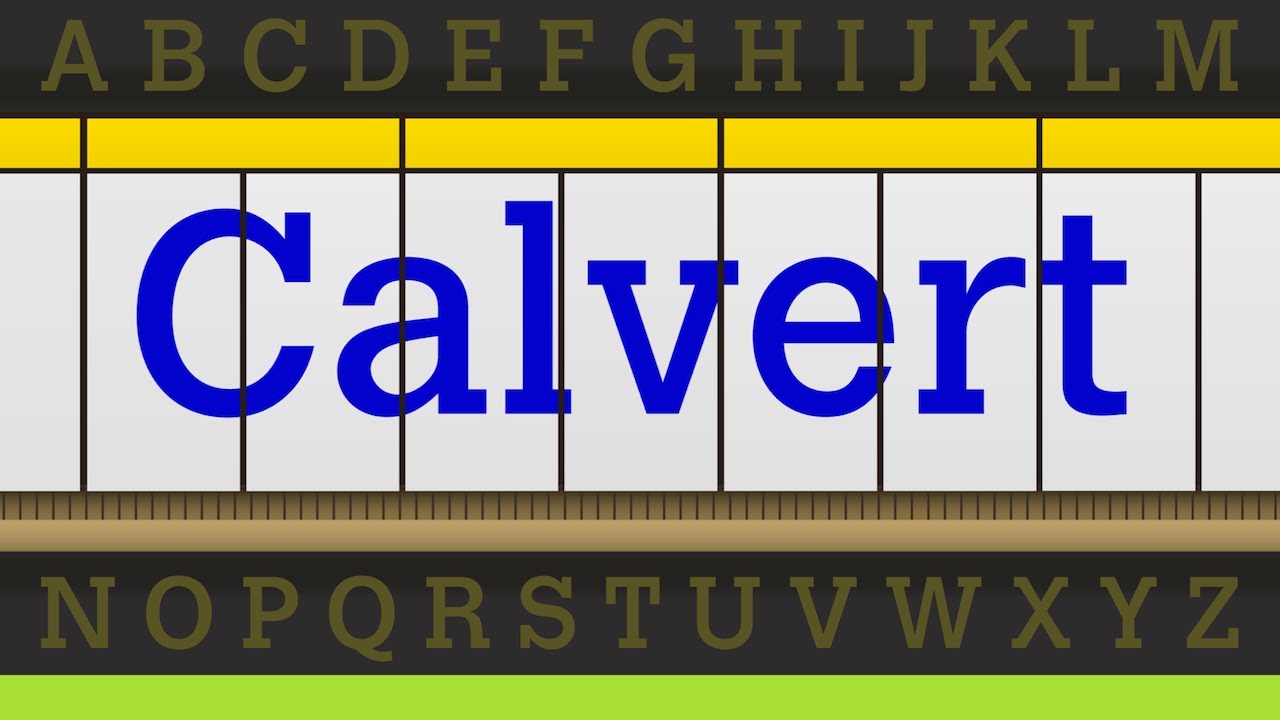 Calvert: Typeface for the Tyne and Wear Metro - YouTube