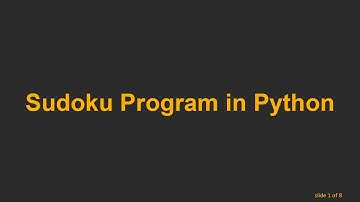 Sudoku Program in Python