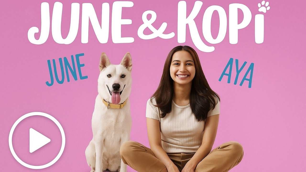 June ,the Cute Girl  and kopi, the white dog will make you cry 